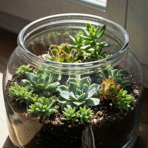 Exemple de mise en pot de plantes succulentes
